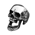 Western Skull Ring – Vintage Long Teeth Zombie Skull Band, Titanium Steel Men’s Halloween Jewelry