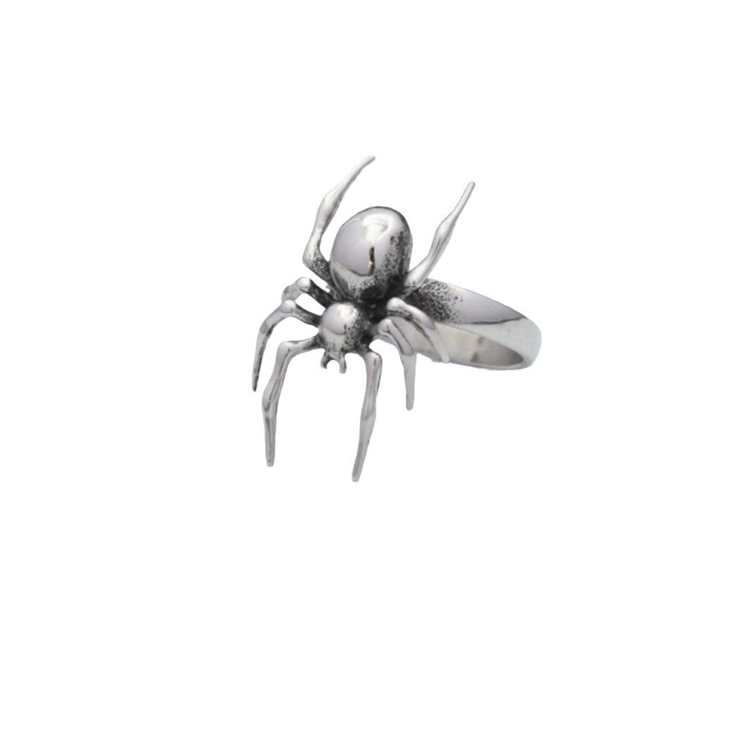 New Spider Ring – Black Style Unisex Couple Ring, Western Fashion Stainless Steel Band for Halloween